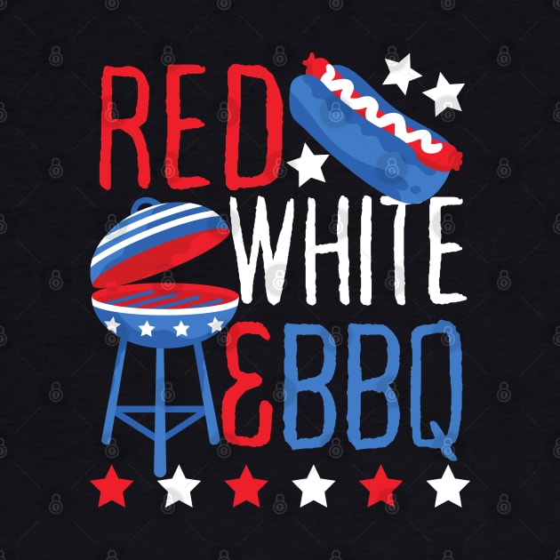 Red White and BBQ USA Holiday Barbeque by DetourShirts